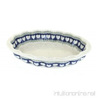 Blue Rose Polish Pottery Cupid Scallop Baking Dish - B072HP3G5M